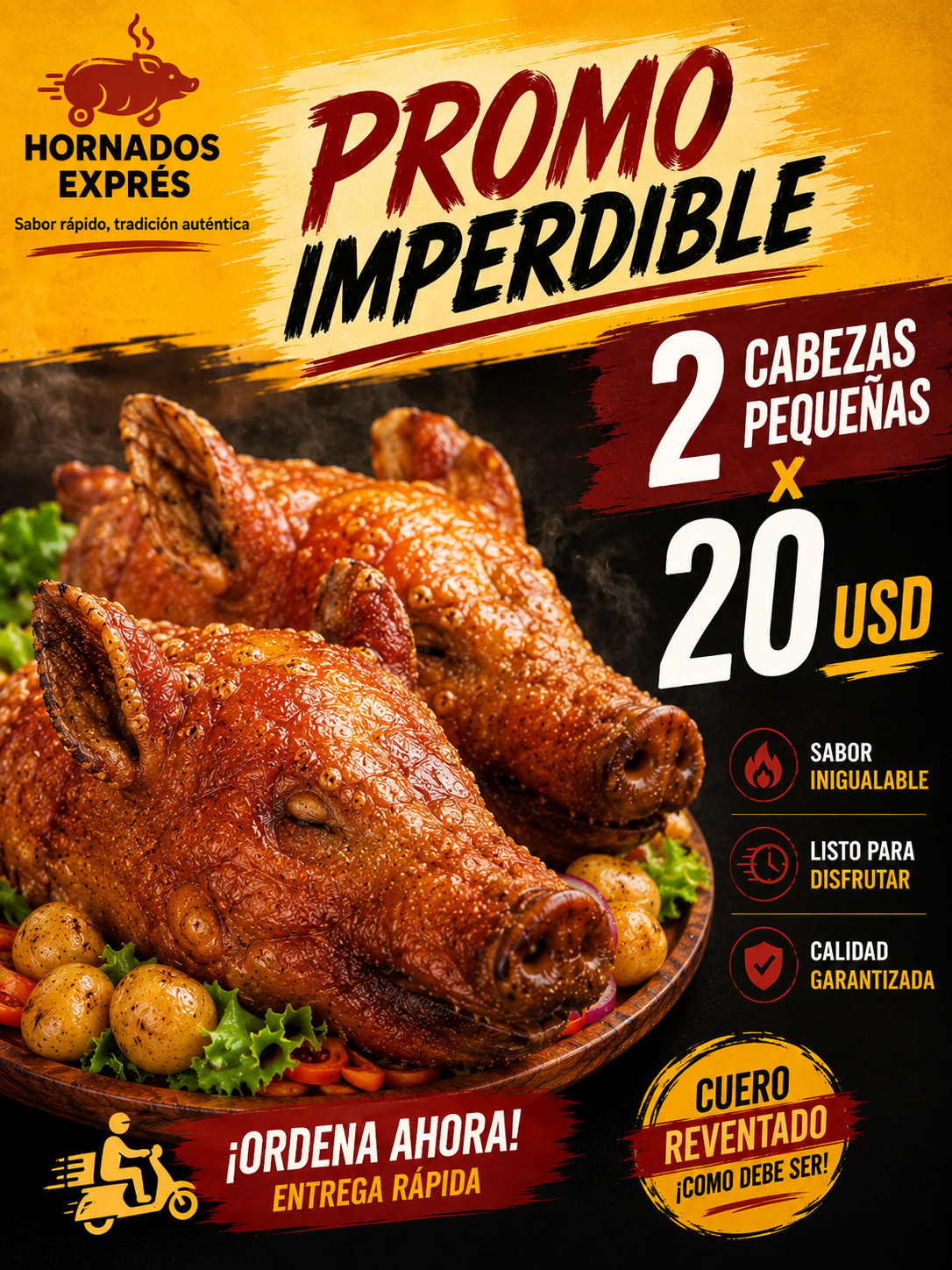 2 Cabezas pequeñas x 20 USD